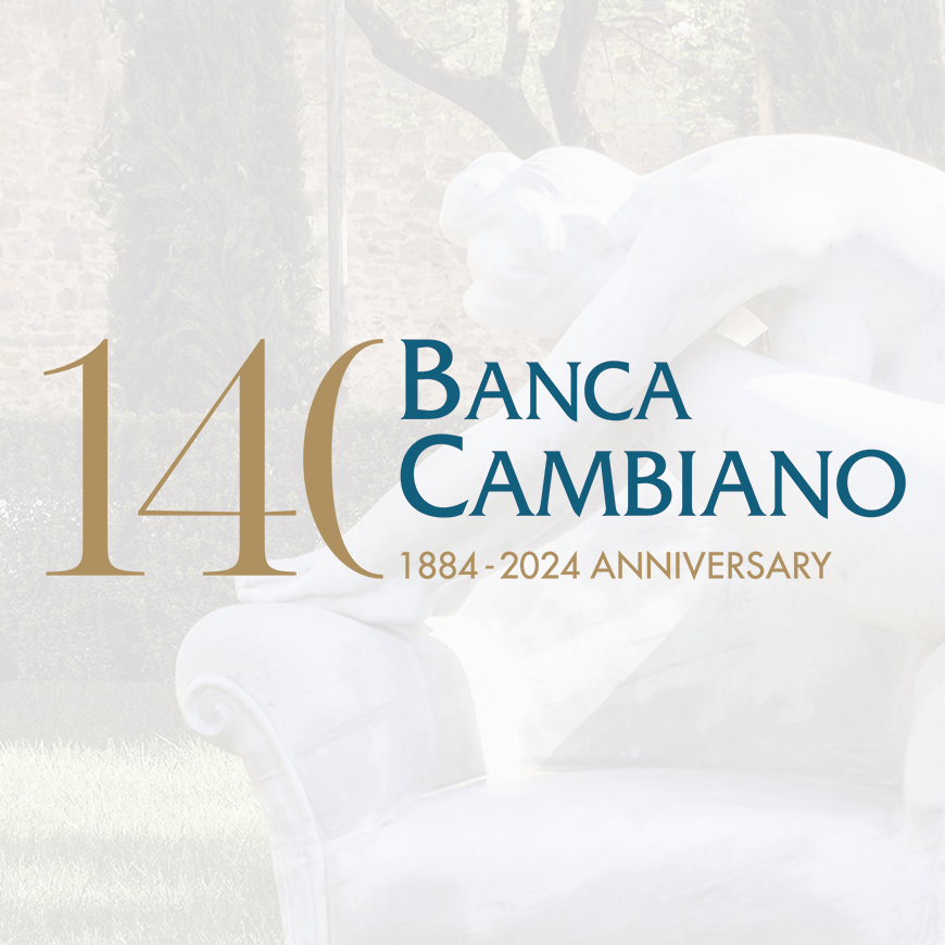 Logo Brand, logo celebrativo 140° anniversario Banca Cambiano 1884